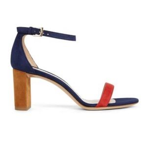 M.Gemi, The Pilone 70mm heel, Red, Navy, Tan, Size 37.5